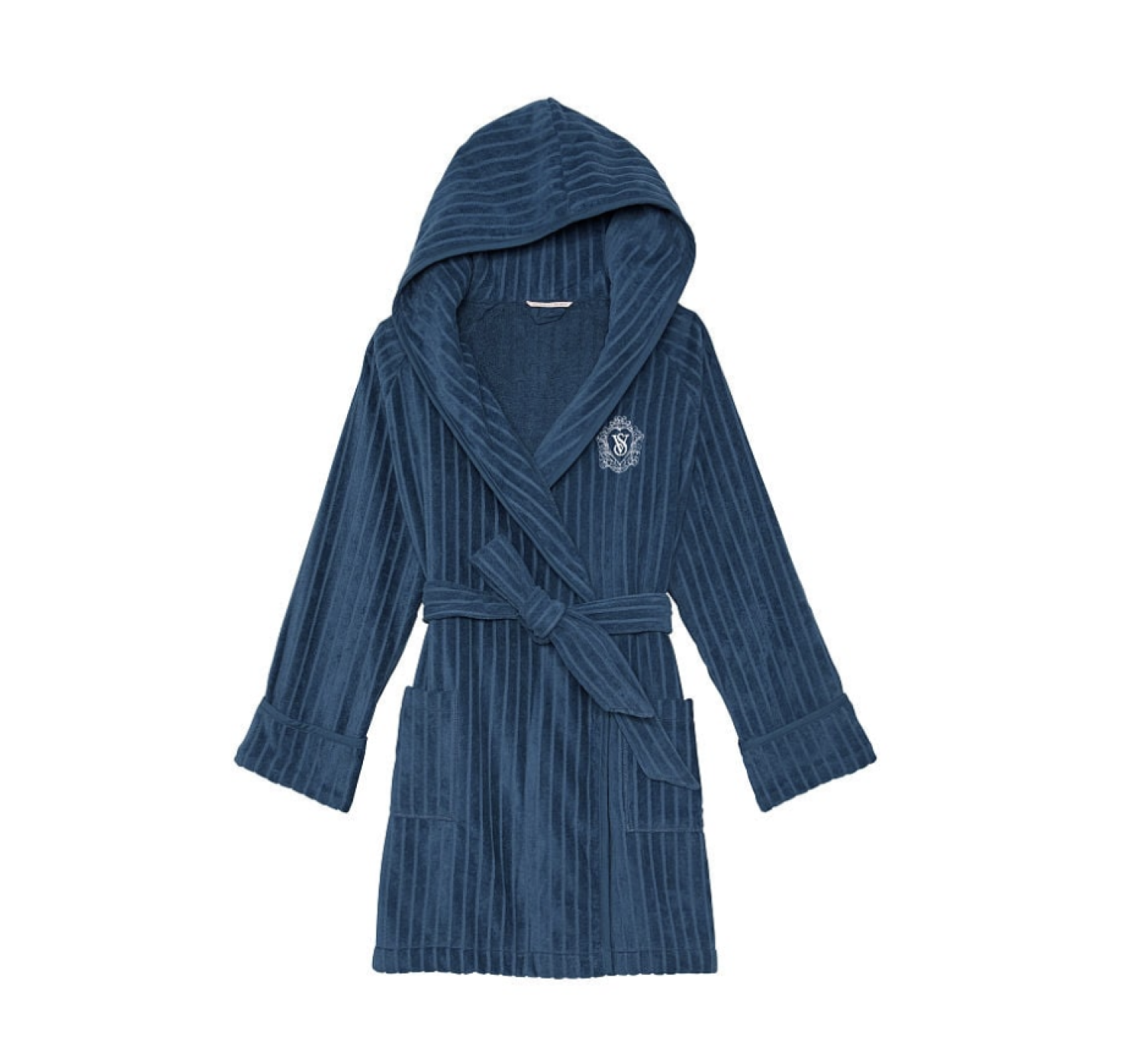 Халат Виктория Сикрет Terry Hooded Short Robe Vs Blue