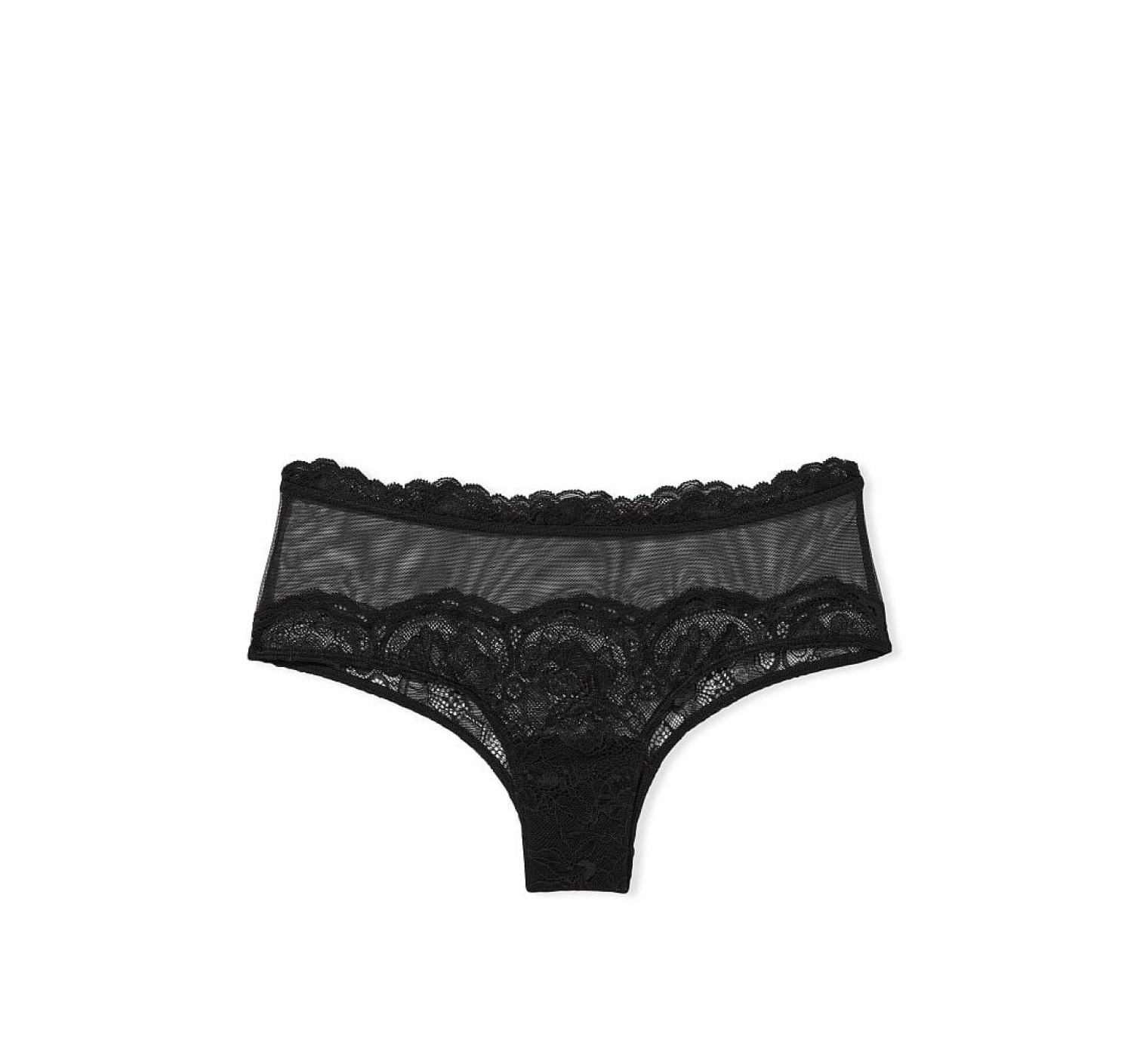 Трусики Lace & Mesh Cheeky Panty Black