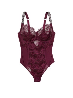 Боді The Fabulous Full Cup Shine Lace Teddy Red
