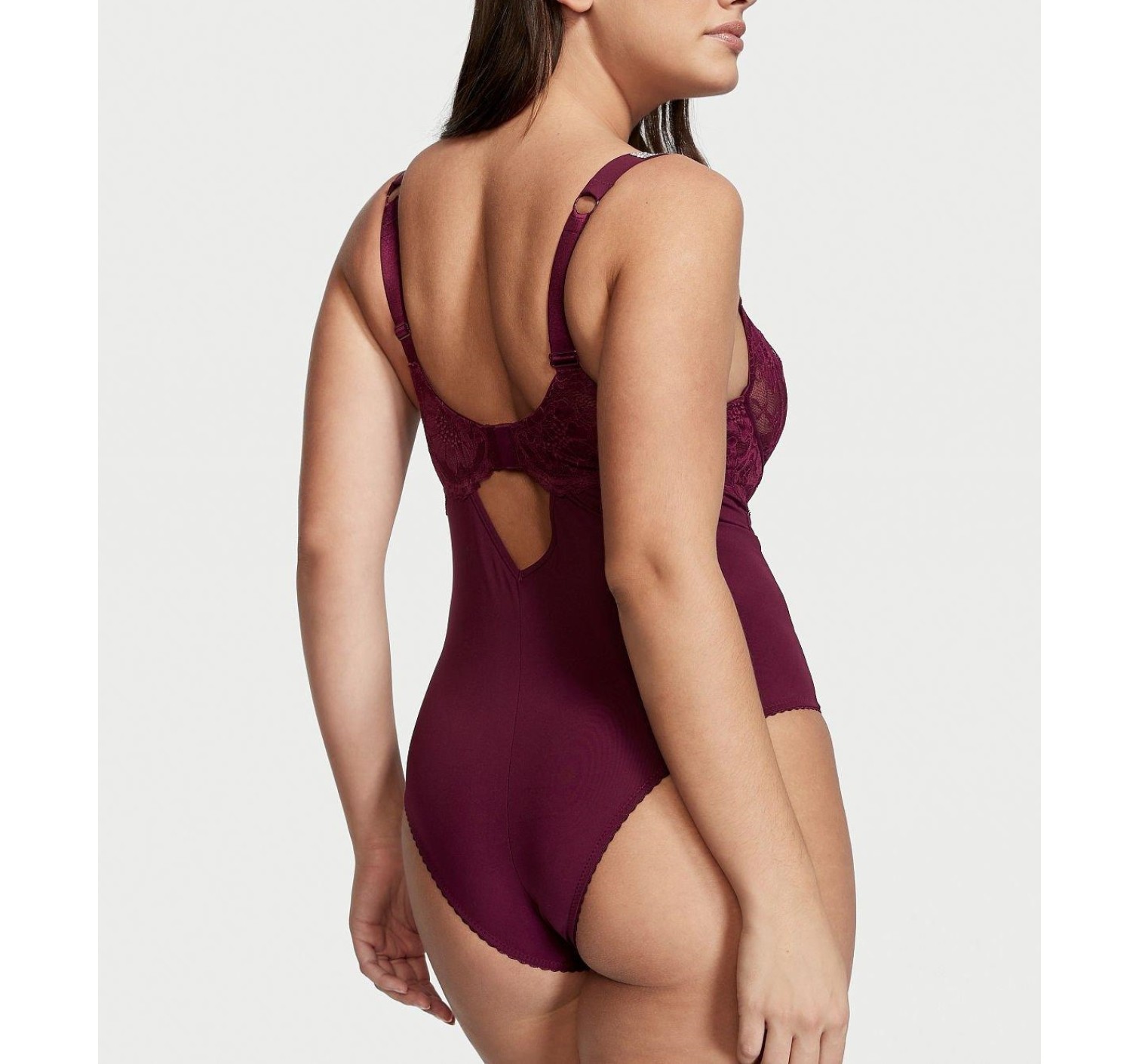 Боді The Fabulous Full Cup Shine Lace Teddy Red