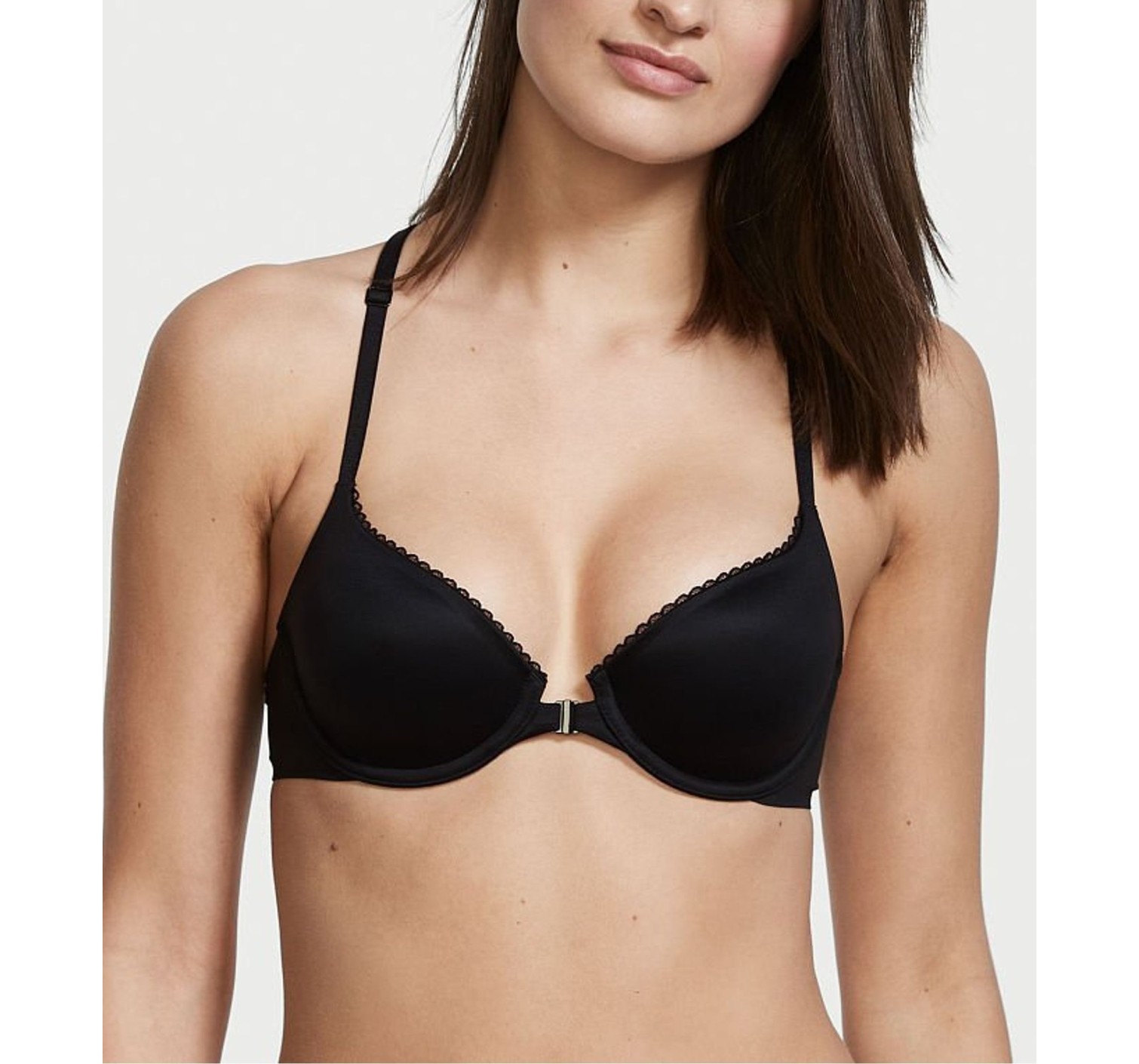 Комплект білизни Smooth Front Fastening Lightly Lined Demi Bra Black Set