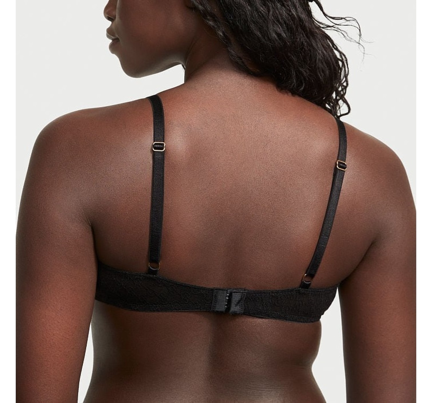 Комплект белья Logo Lace Open-Cup Demi Bra Black Set