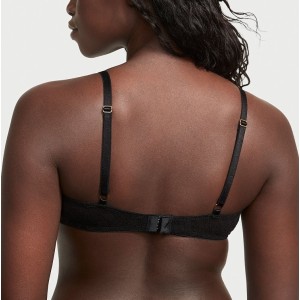Комплект белья Logo Lace Open-Cup Demi Bra Black Set