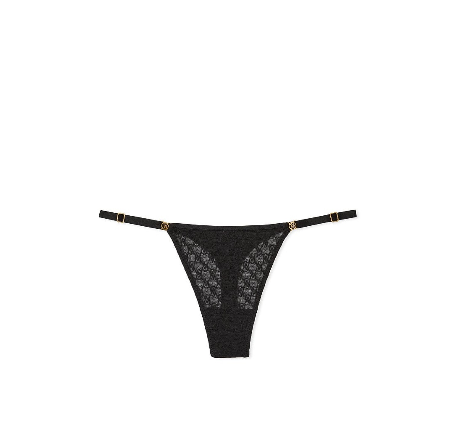 Трусики Icon Lace Adjustable String Thong Panty Black