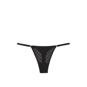 Трусики Icon Lace Adjustable String Thong Panty Black