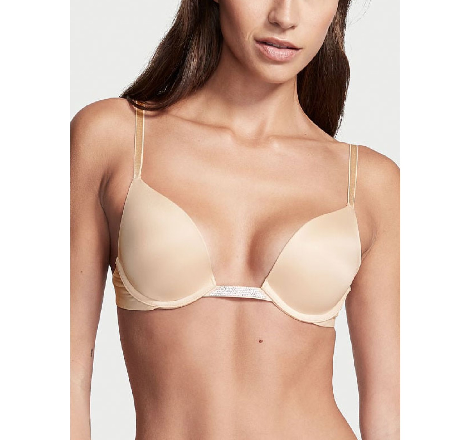 Бюстгальтер BARE Plunge Convertible Shine Bra Beige