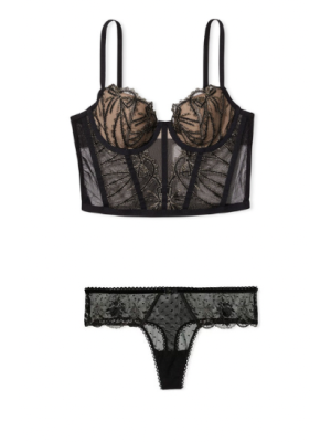 Комплект белья Dream Angels Black Gold Lace Set