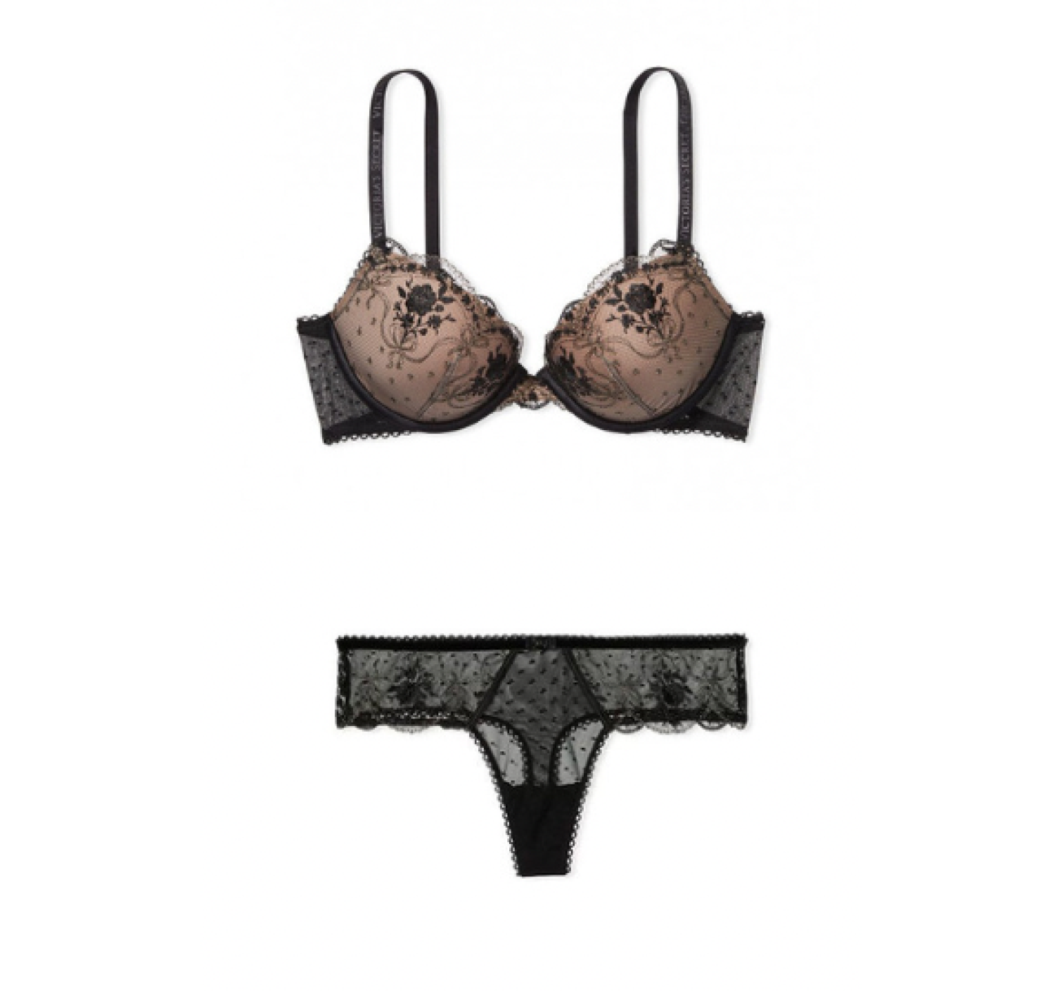 Комплект білизни Luxe Lingerie Black Gold Lace Bra Set