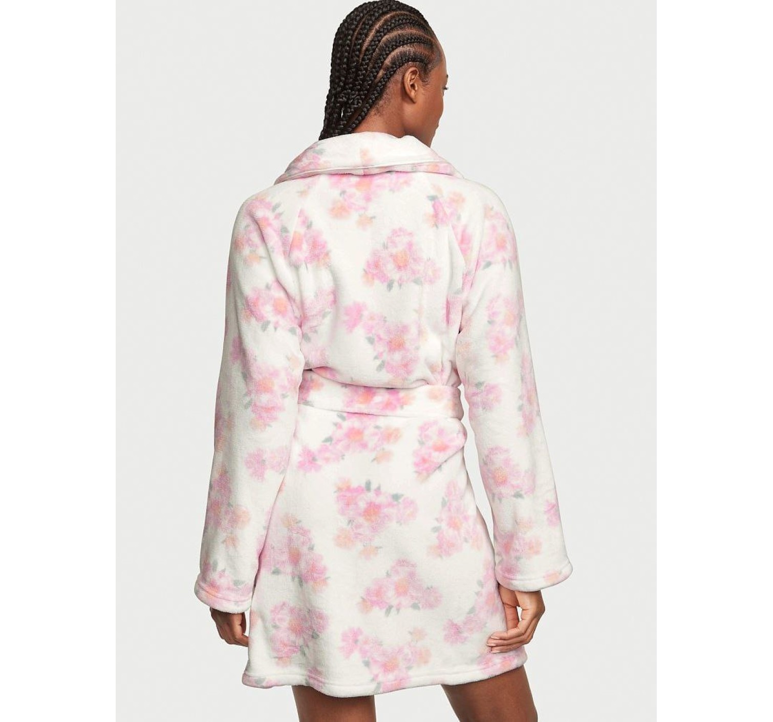 Халат Logo Short Cozy WHITE PEONIES