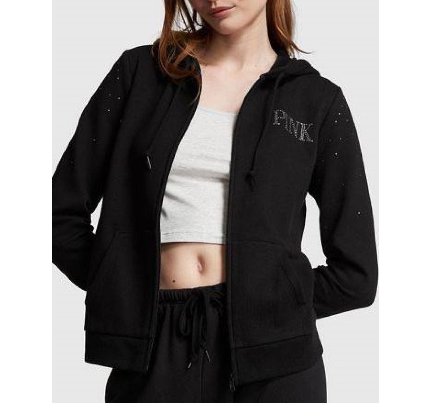 Спортивный костюм PINK Hoodie and Jogger Set Black
