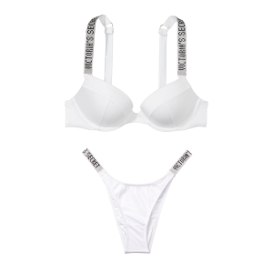 Купальник Shine Strap Sexy Tee Push-Up Bikini White