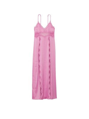Пеньюар Lace-Inset Long Slip Lilac Chiffon