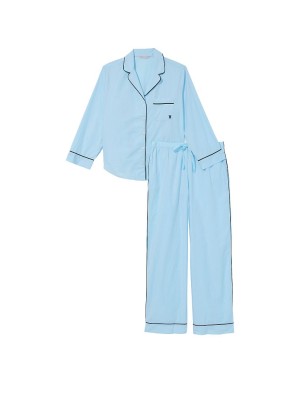 Пижама Cotton Long Pajama Set Blue Chambray