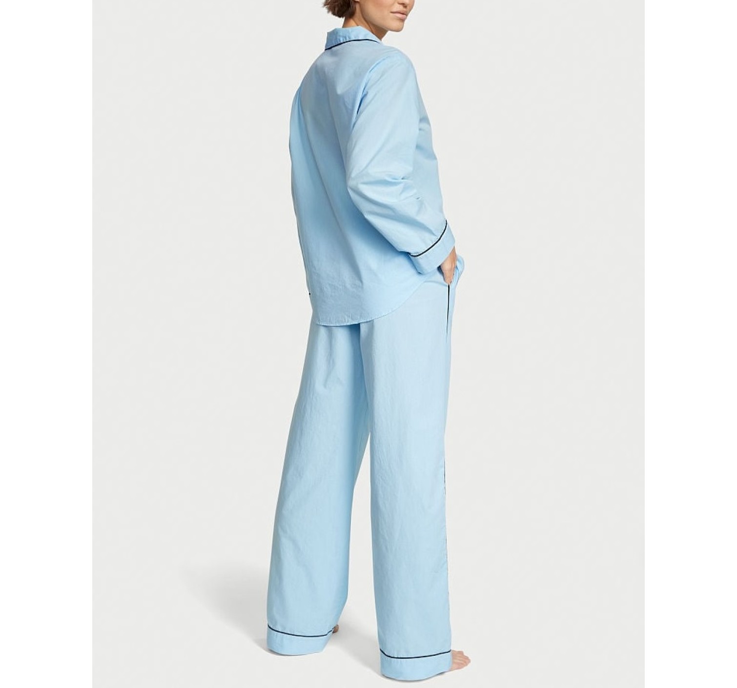 Пижама Cotton Long Pajama Set Blue Chambray