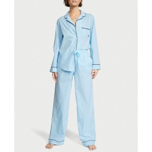 Пижама Cotton Long Pajama Set Blue Chambray