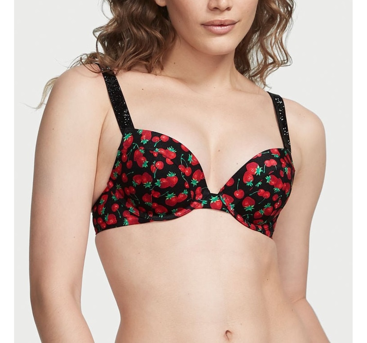 Купальник Top Shine Strap Sexy Tee Push-Up Bikini Mixed Berry