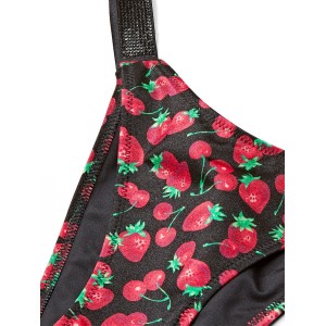 Купальник Top Shine Strap Sexy Tee Push-Up Bikini Mixed Berry