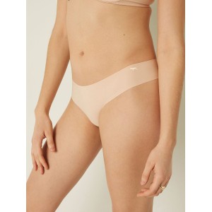 Трусики Pink cтринги бесшовные No Show Thong panty Beige