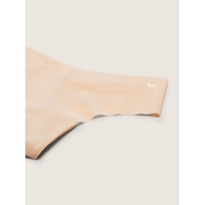 Трусики Pink cтринги бесшовные No Show Thong panty Beige
