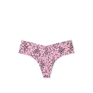 Трусики No-Show Thong Panty Pink Heart Dot Print
