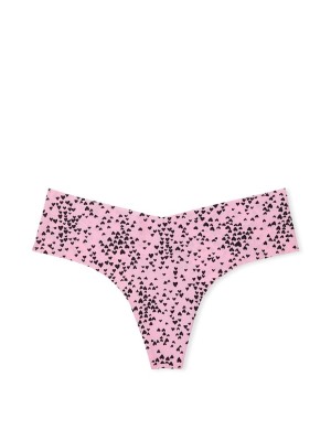Трусики No-Show Thong Panty Pink Heart Dot Print