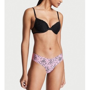 Трусики No-Show Thong Panty Pink Heart Dot Print