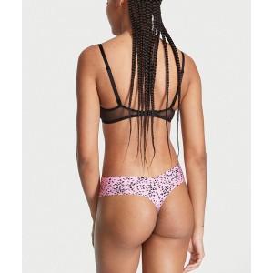 Трусики No-Show Thong Panty Pink Heart Dot Print