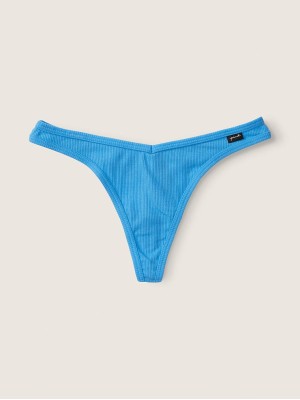Трусики PINK Cotton Thong Panty Sky