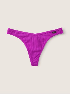 Трусики PINK Cotton Thong Panty Fuchsia