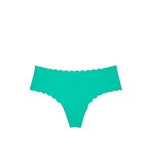 Трусики No Show Thong Panty Scalloped Aqua Sea