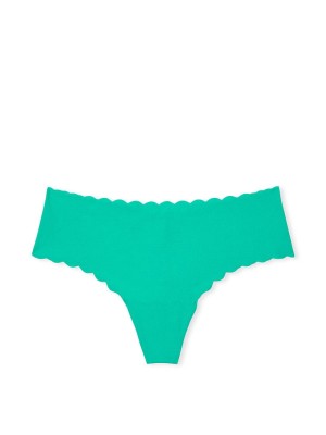 Трусики No Show Thong Panty Scalloped Aqua Sea