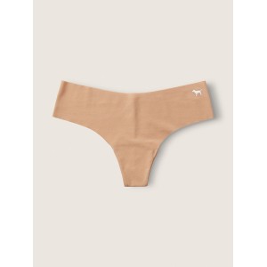 Трусики PINK No show Thong panty Mocha Latte