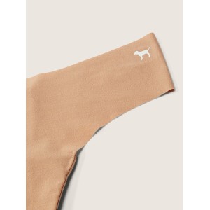 Трусики PINK No show Thong panty Mocha Latte