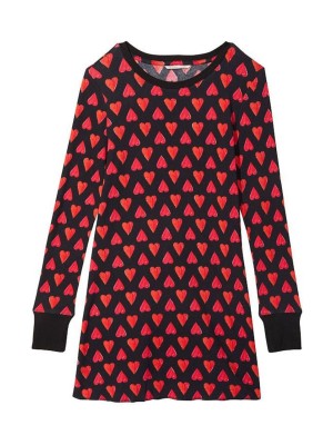 Ночная рубашка Thermal Sleepshirt Black Heart Print