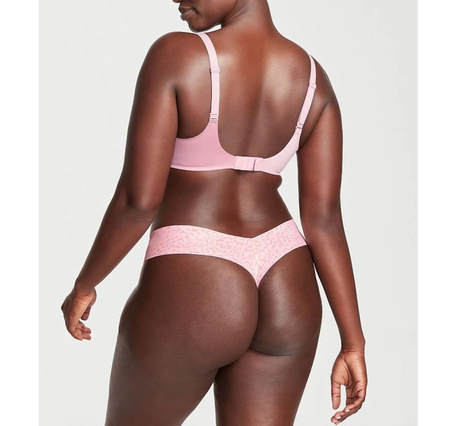 Трусики No Show Thong Panty Pink Leopard