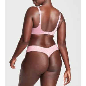 Трусики No Show Thong Panty Pink Leopard