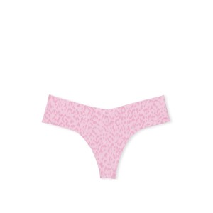 Трусики No Show Thong Panty Pink Leopard