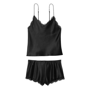 Пижама Shine Rope Strap Satin Cami Pj set Brilliant Black
