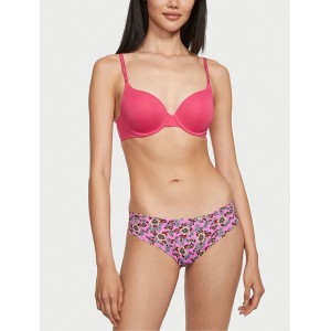 Трусики No Show Thong Panty Pink Flower Print
