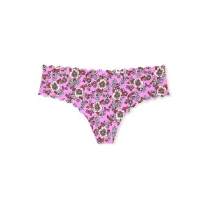 Трусики No Show Thong Panty Pink Flower Print