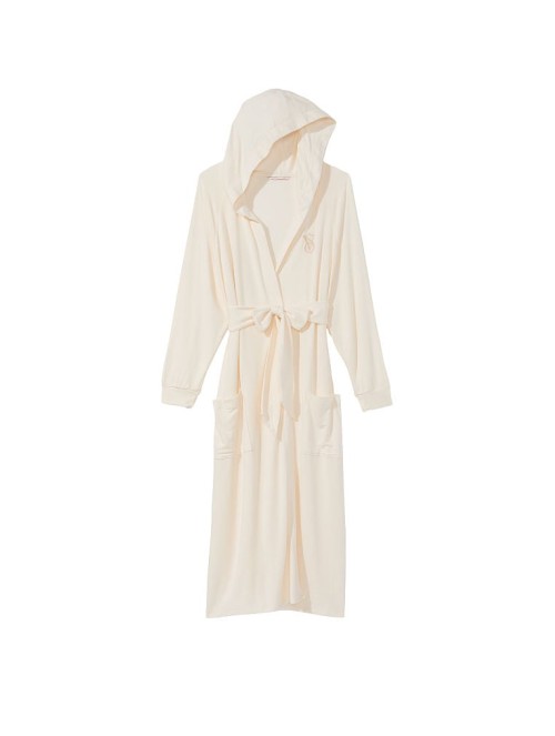Халат Modal Terry Hooded Long Robe Ivory