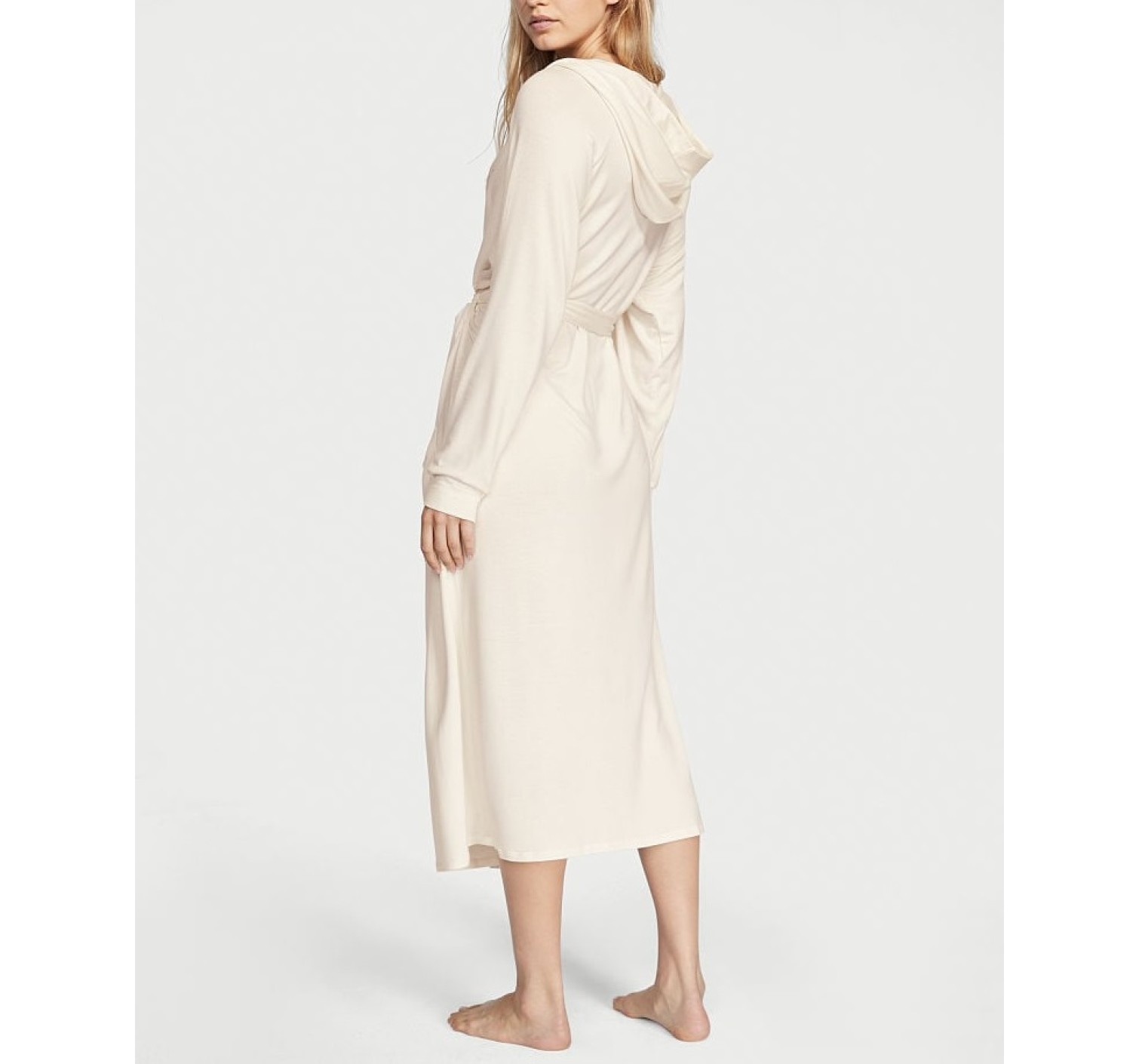 Халат Modal Terry Hooded Long Robe Ivory