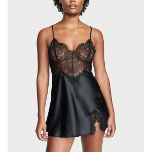 Пеньюар Very Sexy Black Lace Plunge Slip 