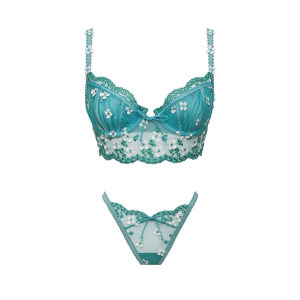  Комплект FOR LOVE & LEMONS Daisy Embroidered Bra Jade Set