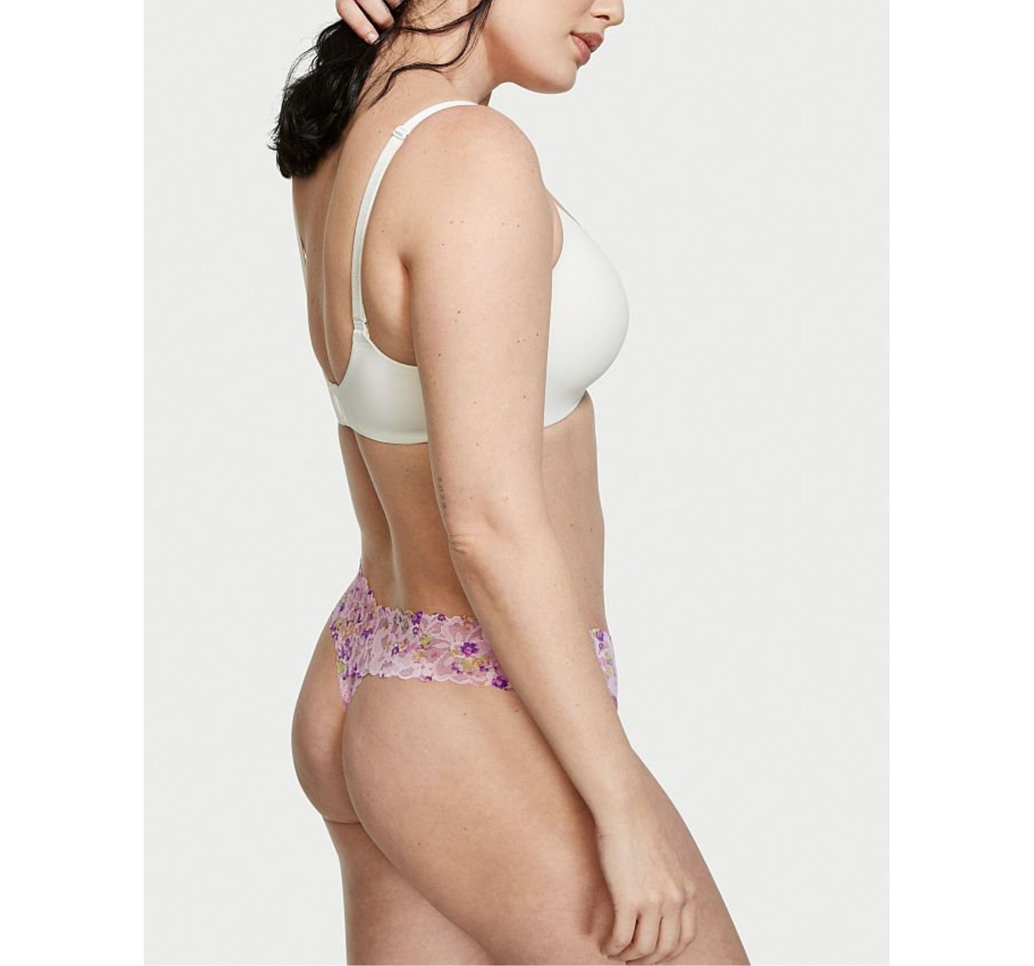 Трусики Lacie Lace-Up Purple Blossom Thong Panty