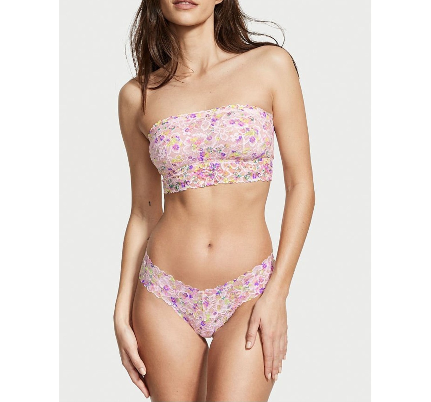 Трусики Lacie Lace-Up Purple Blossom Thong Panty