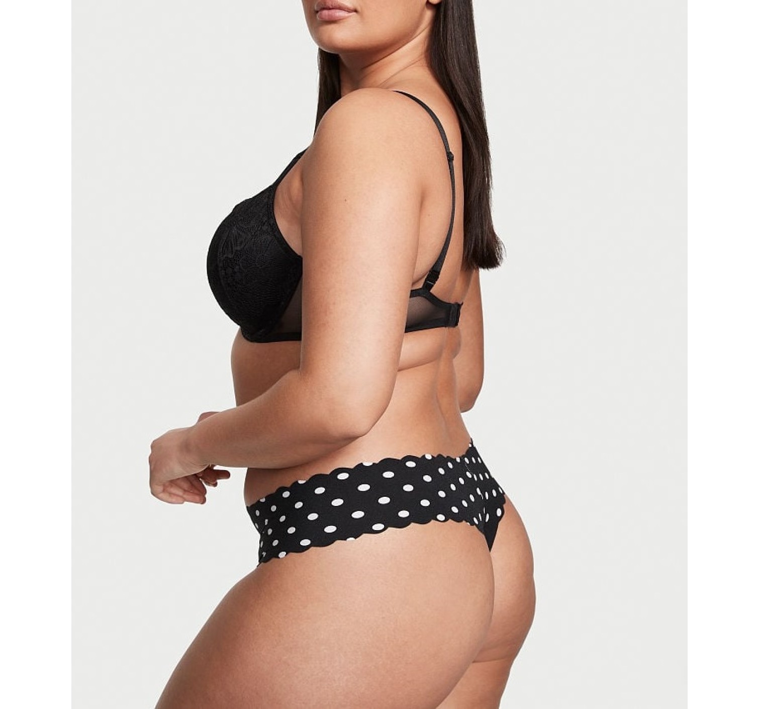 Трусики No-Show Thong Panty Black Dot