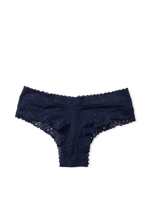 Tрусики Cotton Lace Cheeky panty Noir Navy