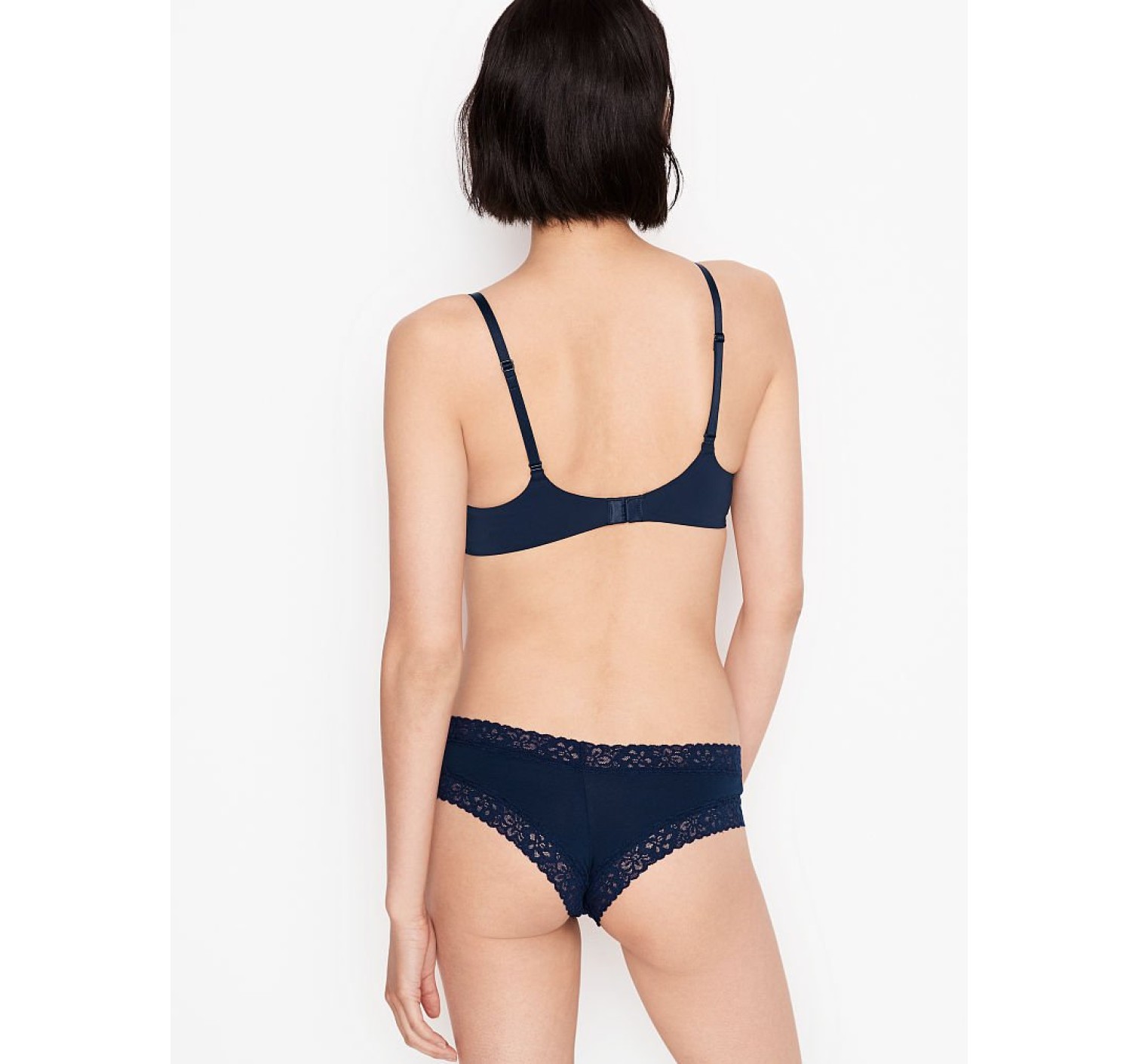 Tрусики Cotton Lace Cheeky panty Noir Navy