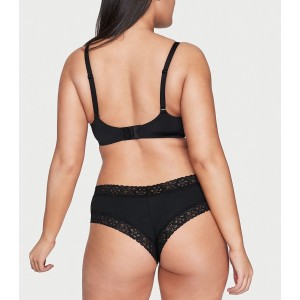 Tрусики Cotton Lace Cheeky panty Black